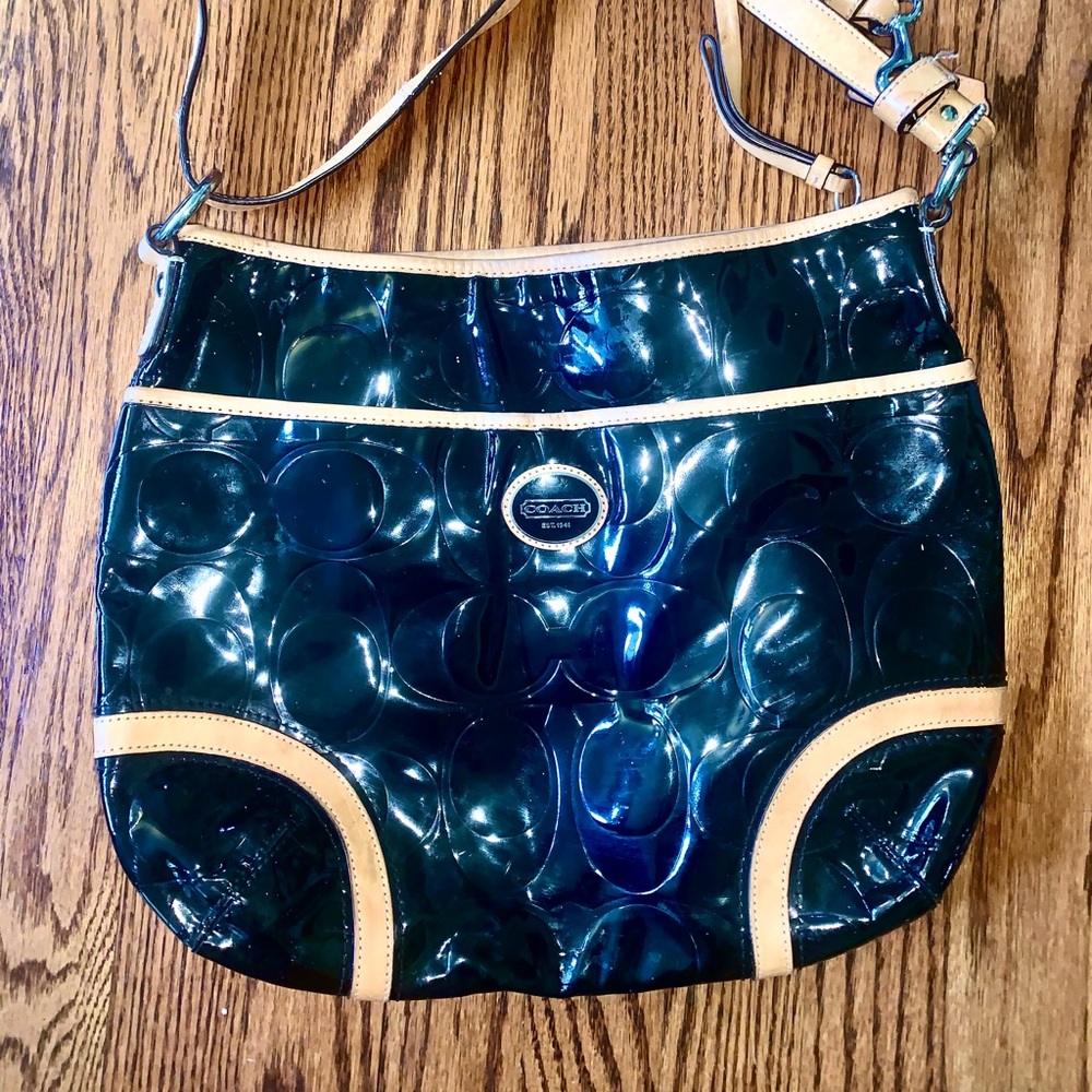 Coach patent leather handbag purse
